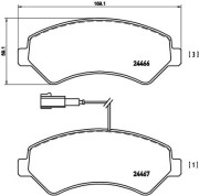 P 61 094 Sada brzdových destiček, kotoučová brzda PRIME LINE BREMBO