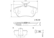 P61095N Sada brzdových destiček, kotoučová brzda PRIME LINE - Ceramic BREMBO