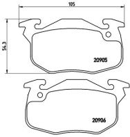 P 61 097 Sada brzdových destiček, kotoučová brzda PRIME LINE BREMBO