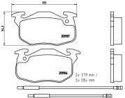 P 61 099 Sada brzdových destiček, kotoučová brzda PRIME LINE BREMBO