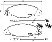 P 61 102 Sada brzdových destiček, kotoučová brzda PRIME LINE BREMBO