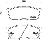 P 61 108 Sada brzdových destiček, kotoučová brzda PRIME LINE BREMBO