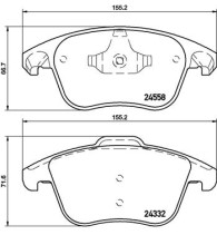 P 61 117X Sada brzdových destiček, kotoučová brzda XTRA LINE BREMBO