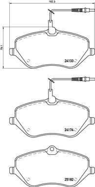 P 61 119 Sada brzdových destiček, kotoučová brzda PRIME LINE BREMBO