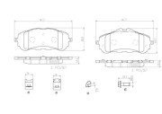 P61120N Sada brzdových destiček, kotoučová brzda BREMBO NAO LINE BREMBO