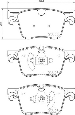 P 61 127X Sada brzdových destiček, kotoučová brzda XTRA LINE BREMBO