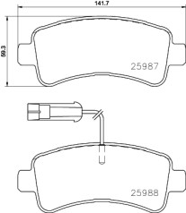 P 61 130 Sada brzdových destiček, kotoučová brzda PRIME LINE BREMBO