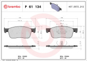 P 61 134 Sada brzdových destiček, kotoučová brzda PRIME LINE BREMBO