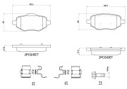 P61140N Sada brzdových destiček, kotoučová brzda PRIME LINE - Ceramic BREMBO