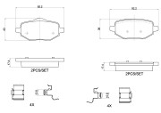 P61144N Sada brzdových destiček, kotoučová brzda PRIME LINE - Ceramic BREMBO