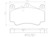 P65011N Sada brzdových destiček, kotoučová brzda BREMBO NAO LINE BREMBO