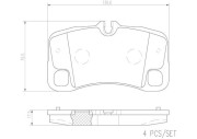 P65013N Sada brzdových destiček, kotoučová brzda BREMBO NAO LINE BREMBO