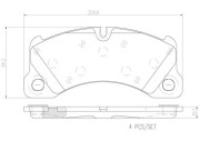 P65017N BREMBO sada brzdových platničiek kotúčovej brzdy P65017N BREMBO