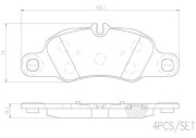 P65019N Sada brzdových destiček, kotoučová brzda BREMBO NAO LINE BREMBO