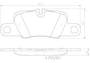 P65020N Sada brzdových destiček, kotoučová brzda BREMBO NAO LINE BREMBO