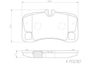 P65022N Sada brzdových destiček, kotoučová brzda BREMBO NAO LINE BREMBO
