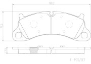 P65025N Sada brzdových destiček, kotoučová brzda BREMBO NAO LINE BREMBO