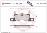 P 65 030 Sada brzdových destiček, kotoučová brzda PRIME LINE BREMBO