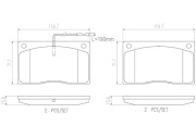 P68012N Sada brzdových destiček, kotoučová brzda PRIME LINE - Ceramic BREMBO