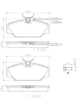 P68014N Sada brzdových destiček, kotoučová brzda PRIME LINE - Ceramic BREMBO