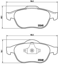 P 68 032 Sada brzdových destiček, kotoučová brzda PRIME LINE BREMBO