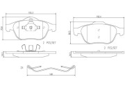 P68032N Sada brzdových destiček, kotoučová brzda PRIME LINE - Ceramic BREMBO