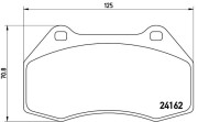 P 68 036 Sada brzdových destiček, kotoučová brzda PRIME LINE BREMBO