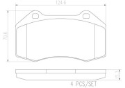 P68036N Sada brzdových destiček, kotoučová brzda PRIME LINE - Ceramic BREMBO