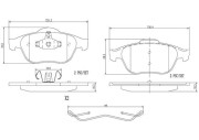 P68040N Sada brzdových destiček, kotoučová brzda PRIME LINE - Ceramic BREMBO