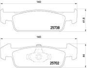 P 68 060 Sada brzdových destiček, kotoučová brzda PRIME LINE BREMBO