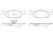 P68065N Sada brzdových destiček, kotoučová brzda BREMBO NAO LINE BREMBO