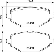 P 68 076 Sada brzdových destiček, kotoučová brzda PRIME LINE BREMBO