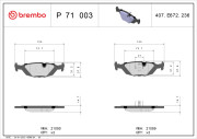 P 71 003 Brzdové destičky PRIME LINE BREMBO