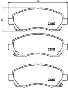 P 78 009 Sada brzdových destiček, kotoučová brzda PRIME LINE BREMBO