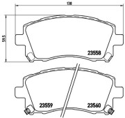 P 78 010X Sada brzdových destiček, kotoučová brzda XTRA LINE BREMBO