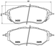 P 78 017X Sada brzdových destiček, kotoučová brzda XTRA LINE BREMBO