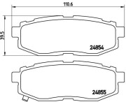 P 78 018 Sada brzdových destiček, kotoučová brzda PRIME LINE BREMBO