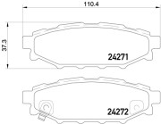 P 78 020X Sada brzdových destiček, kotoučová brzda XTRA LINE BREMBO