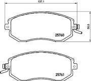 P 78 021X Sada brzdových destiček, kotoučová brzda XTRA LINE BREMBO