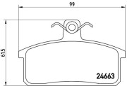 P 79 007 Sada brzdových destiček, kotoučová brzda PRIME LINE BREMBO