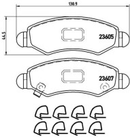 P 79 015 Sada brzdových destiček, kotoučová brzda PRIME LINE BREMBO