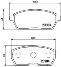 P 79 017 Sada brzdových destiček, kotoučová brzda PRIME LINE BREMBO