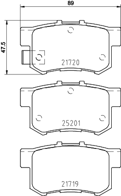 P 79 027 Sada brzdových destiček, kotoučová brzda PRIME LINE BREMBO