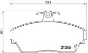 P 82 001 Sada brzdových destiček, kotoučová brzda PRIME LINE BREMBO