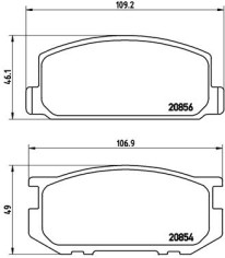 P 83 005 Sada brzdových destiček, kotoučová brzda PRIME LINE BREMBO