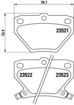 P 83 052 Sada brzdových destiček, kotoučová brzda PRIME LINE BREMBO