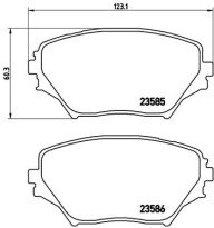 P 83 055 Sada brzdových destiček, kotoučová brzda PRIME LINE BREMBO