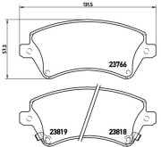 P 83 064 Sada brzdových destiček, kotoučová brzda PRIME LINE BREMBO