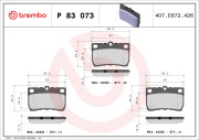 P 83 073 Sada brzdových destiček, kotoučová brzda PRIME LINE BREMBO