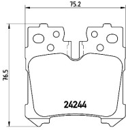 P 83 076 Sada brzdových destiček, kotoučová brzda PRIME LINE BREMBO